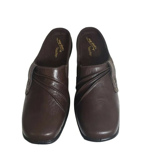 Easy Street Womens Holly Brown Slip On Closed Toe Comfort Flat Mules Size 6 M - Picture 2 of 7